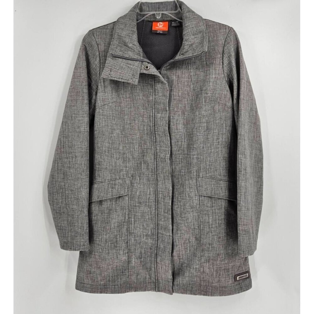 Merrell Womens Gray Dry Wind Jacket Inside Lined Full Zip Snap Closure Sz XS